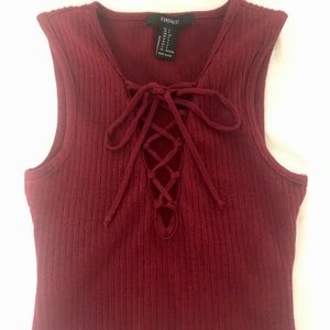 Lace Up Crop Top🔥